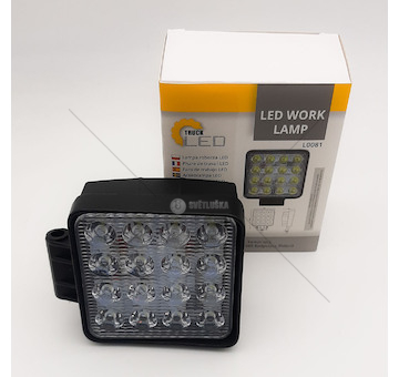 LED pracovní světlo 16x3W, 48W 110X110X72mm