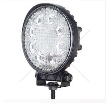 LED pracovní světlo 24W, 12-24V, 8x3W, FI 116mm