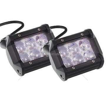 LED pracovní světlo 6 LED 2-řady - sada 2ks