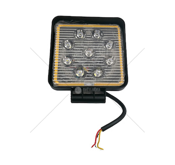 LED pracovní světlo 9LED+ obrysové světlo,12-36V, 110x110x35mm, hliník