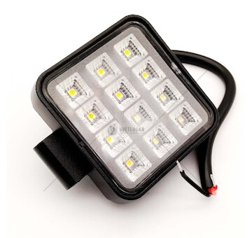 LED pracovní světlomet 12LED 12W čtverec 12/24 V s vypínačem
