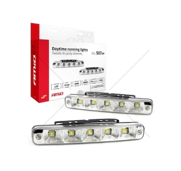 LED světla pro denní svícení DRL 12-36V 10W KPL. sada 2ks AMIO 507HP