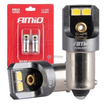 LED žárovky CANBUS PRO T4W BA9S 4x2016 SMD bílé 12V 24V AMIO-03579