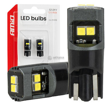 LED žárovky CANBUS T10 2020 6SMD White 12/24V AMIO-05010