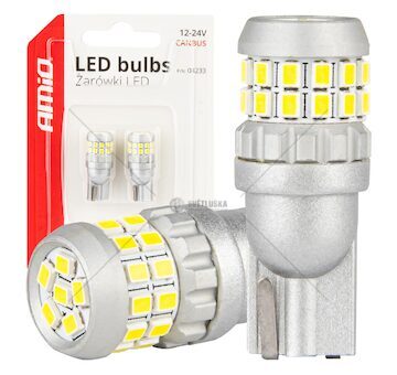 LED žárovky CANBUS T10 W5W 30SMD 2016 Bílá 12V/24V AMiO-04233