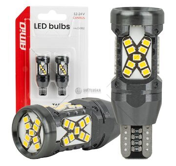 LED žárovky CANBUS T15 2016 45SMD White 12/24V AMIO-04992