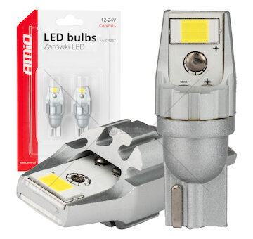 LED žárovky CANBUS T15 W16W 2SMD 3570 Bílá 12V 24V AMiO-04257