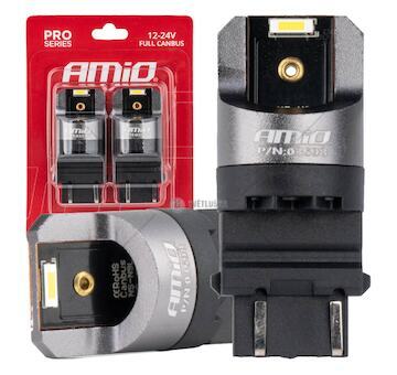 LED žárovky FULL CANBUS PRO P27/7W 2x3157 SMD bílé 12V 24V AMIO-03598