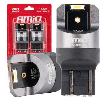 LED žárovky FULL CANBUS PRO W21/5W 2x1860 SMD bílé 12V 24V AMIO-03601