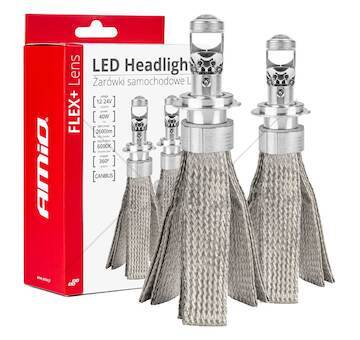LED žárovky hlavního svícení H7 FLEX+ Lens Series AMiO-03660