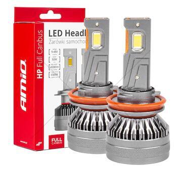 LED žárovky hlavního svícení HP Série H8/H9/H11/H16 Full Canbus AMiO-03677