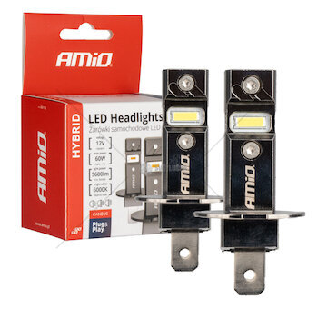 LED žárovky hlavního svícení Hybrid série H3 6000K Canbus 60W AMIO-04113