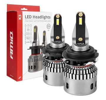 LED žárovky hlavního svícení K3 H7-6 12V 6000K canbus AMIO-03685