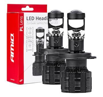 LED žárovky hlavního svícení PL Lens Série H4 AMiO-03667