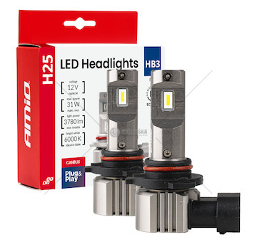 LED žárovky hlavního svícení Série H25 CANBUS HB3 9005 12V 31W AMIO-04714