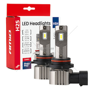 LED žárovky hlavního svícení Série H25 CANBUS HB4 9006 12V 31W AMIO-04715