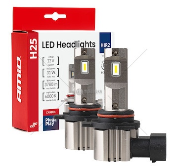 LED žárovky hlavního svícení Série H25 CANBUS HIR2 9012 12V 31W AMIO-04716