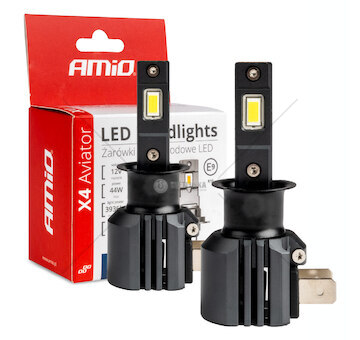 LED žárovky X4-series AVIATOR H3 6500K max 44W AMIO-03762