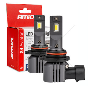 LED žárovky X4-series AVIATOR HB4 9006 6500K max 44W AMIO-03767