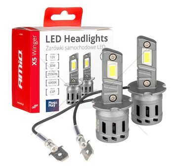 LED žárovky X5-series WINGER H3 6000K max 30W AMIO-03944