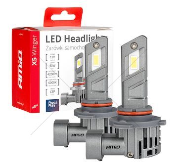 LED žárovky X5-series WINGER HB3 6000K max 50W AMIO-03948