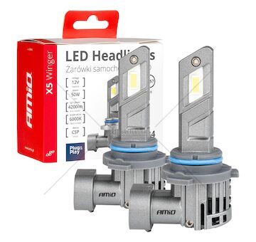 LED žárovky X5-series WINGER HB4 6000K max 50W AMIO-03949