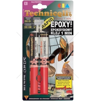 Lepidlo epoxidové bezbarvé 2x12ml