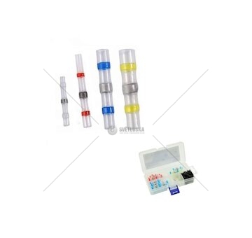 Letovací spojky s cínem a smršťovací bužírkou, sada 100ks GEKO