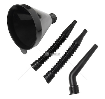 Lievik na palivo 4-dielny čierny AMiO-02007