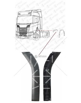 Lišta ochranná blatníku kabiny horní l scania r500/ s580/ s730 od 2017 0293778_A