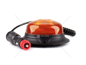 Maják LED oranžový 12-24V 18LED Nízký pevná montáž nebo magnet