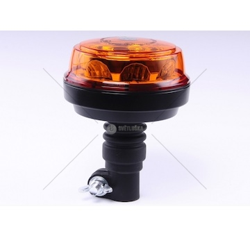 Maják LED oranžový  12-24V 8x3LED Nízký montáž na tyčku  4-funkce