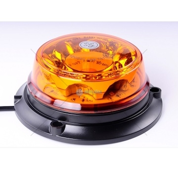 Maják LED oranžový  12-24V 8x3LED Nízký pevná montáž 4-funkce