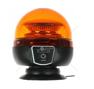 Maják oranžový 12/24V LED bateriový AKU8800mA