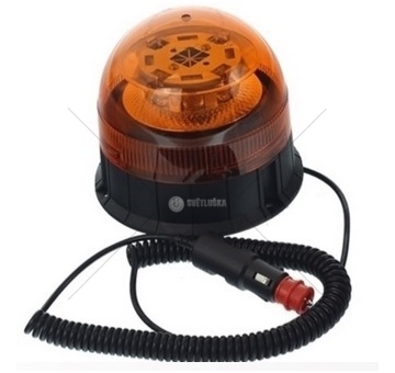 Maják oranžový CREE LED 12-24V magnetický/3-úchyty 