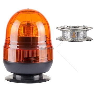 Maják oranžový CREE LED 12-24V magnetický/3-úchyty 