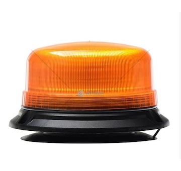 Maják oranžový LED 12-24V 8x5W Nízký na magnet 120 záblesků za 1 min