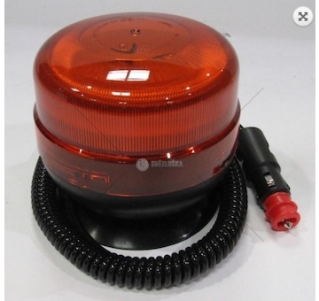 Maják oranžový LED 12-24V upevnění na magnet 121x129mm