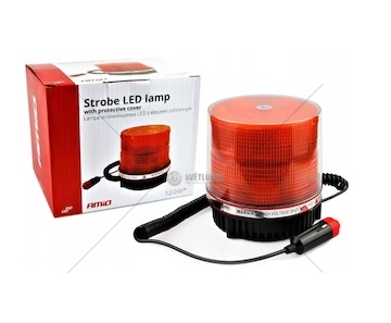 Maják oranžový LED 12V AMIO magnetický