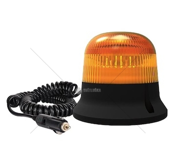 Maják výstražný 12v/55v led mini oranžový ip68 magnetický+pevná montáž, kabel 1,5m 0202296_A