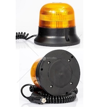 Maják výstražný 12v/55v led mini oranžový magnetický 0234395_A