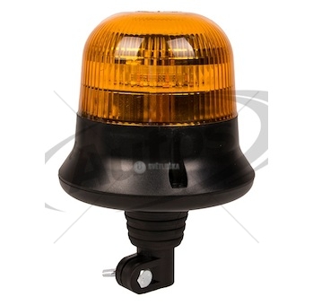 Maják výstražný jednozábleskový12v/24v led mini oranžový na trubku, s kloubem 0195355_A