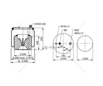 Měch MB ACTROS MP4 PHOENIX KPL. PHOENIX 1DF16A-2