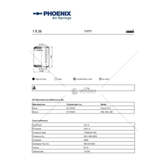 Měch pérování IKARUS,BOVA PHOENIX Phoenix 1E26
