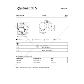 Měch pérování MB VARIO 05962 819NP01