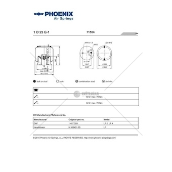 Mech, pneumaticke odpruzeni PHOENIX 1D23G-1