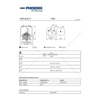 Mech, pneumaticke odpruzeni PHOENIX 1DK22E-11