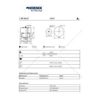 Mech, pneumaticke odpruzeni PHOENIX 1KF24-21