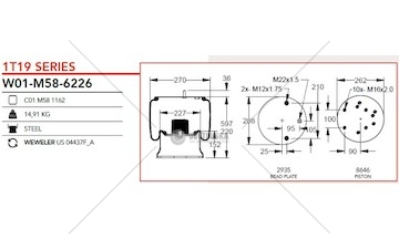 Měch WEWELER sada US04437F-A FIRESTON W01M586226