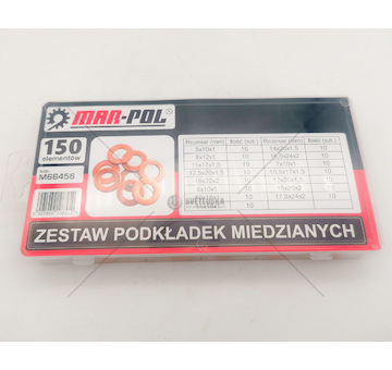 Měděná podložka, sada 150ks MAR-POL